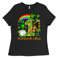 Black St. Patrick's My 1st St. Patrick's Day Ladies Tee - OliviaCreatesArt