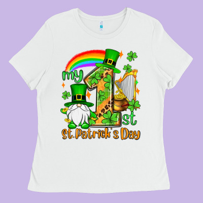 St. Patrick's My 1st St. Patrick's Day Ladies Tee Designed By Oliviacreatesart