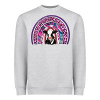 Heather Grey rainbow cow Heavyweight Sweatshirt - AdoDesignShop