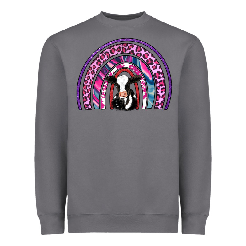 Rainbow Cow Heavyweight Sweatshirt by AdoDesignShop | Teevron