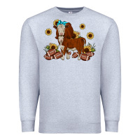 Heather Grey football hereford sunflower Premium Sweatshirt - JahusDesignShop