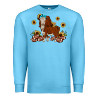 Ocean Blue football hereford sunflower Premium Sweatshirt - JahusDesignShop