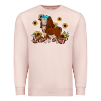 Pale Pink football hereford sunflower Premium Sweatshirt - JahusDesignShop