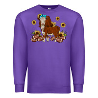 Purple football hereford sunflower Premium Sweatshirt - JahusDesignShop