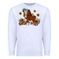 White football hereford sunflower Premium Sweatshirt - JahusDesignShop