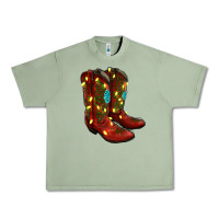 Oil Green Western Christmas Boots Urban Heavy Tee - RanaPortraitStore