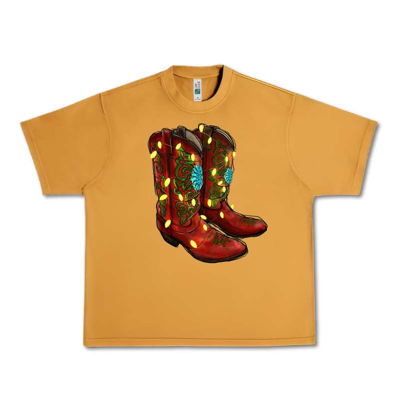 Western Christmas Boots Urban Heavy Tee by RanaPortraitStore | Teevron
