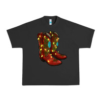 Pigment Black Western Christmas Boots Urban Heavy Tee - RanaPortraitStore