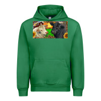 Emerald Charolais Bull And Black Angus Bull With Farm Urban Hoodie - RanaPortraitStore