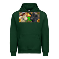 Forest Green Charolais Bull And Black Angus Bull With Farm Urban Hoodie - RanaPortraitStore