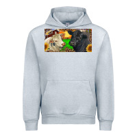 Heather Grey Charolais Bull And Black Angus Bull With Farm Urban Hoodie - RanaPortraitStore
