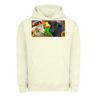 Pigment Pistachio Charolais Bull And Black Angus Bull With Farm Urban Hoodie - RanaPortraitStore