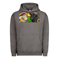 Pigment Tornado Charolais Bull And Black Angus Bull With Farm Urban Hoodie - RanaPortraitStore