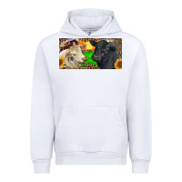 White Charolais Bull And Black Angus Bull With Farm Urban Hoodie - RanaPortraitStore