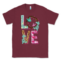 Burgundy Love crown of the thorns Easter Day Classic Tee - HowdyJamesFarm