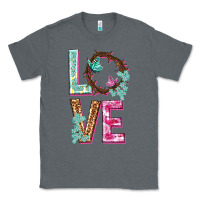 Charcoal Heather Love crown of the thorns Easter Day Classic Tee - HowdyJamesFarm