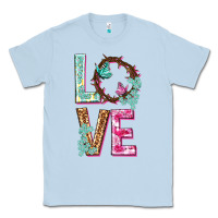 Dusty Blue Love crown of the thorns Easter Day Classic Tee - HowdyJamesFarm