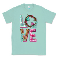 Seafoam Love crown of the thorns Easter Day Classic Tee - HowdyJamesFarm