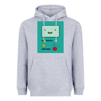 Heather Grey adventure time game bmo cover funny Heavyweight Hoodie - baoMotion