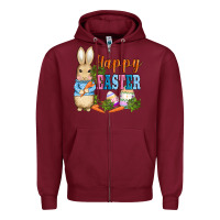 Burgundy easter bunny egg and carrots Zipper Hoodie - AdoDesignShop