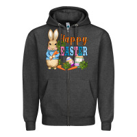 Charcoal Heather easter bunny egg and carrots Zipper Hoodie - AdoDesignShop