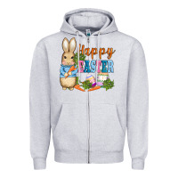 Heather Grey easter bunny egg and carrots Zipper Hoodie - AdoDesignShop