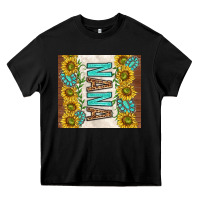Black nana sunflowers and turquoise gemstones Heavy Core Tee - TumblerDesignByShophia