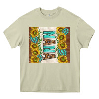 Mossy nana sunflowers and turquoise gemstones Heavy Core Tee - TumblerDesignByShophia