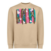 Mushroom v.d turquoise leopard and flowers  brushstrokes Heavyweight Sweatshirt - AdoDesignShop