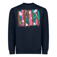 Navy v.d turquoise leopard and flowers  brushstrokes Heavyweight Sweatshirt - AdoDesignShop