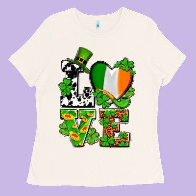 Love St. Patrick's Ladies Tee Designed By Oliviacreatesart