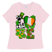 Bubblegum Pink Love St. Patrick's Ladies Tee - OliviaCreatesArt