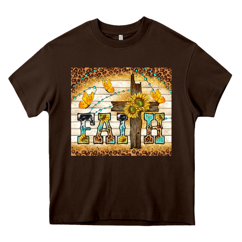 Faith With Cross Heavy Core Tee by TumblerDesignByShophia | Teevron