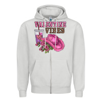 Dove Grey valentines day valentine vıbes Zipper Hoodie - AdoDesignShop