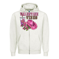 Oatmeal Heather valentines day valentine vıbes Zipper Hoodie - AdoDesignShop