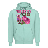Seafoam valentines day valentine vıbes Zipper Hoodie - AdoDesignShop