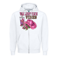 Valentines Day Valentine Vıbes Zipper Hoodie | Teevron
