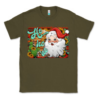 Army Green ho ho ho santa claus Classic Tee - Jasminsmagicworld