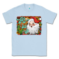 Dusty Blue ho ho ho santa claus Classic Tee - Jasminsmagicworld