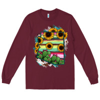 Burgundy Arizona Map Sunflower Cactus Serape Long Sleeve Tee - RanaPortraitStore