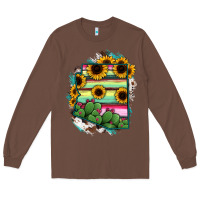 Chestnut Arizona Map Sunflower Cactus Serape Long Sleeve Tee - RanaPortraitStore