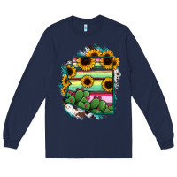 Navy Arizona Map Sunflower Cactus Serape Long Sleeve Tee - RanaPortraitStore