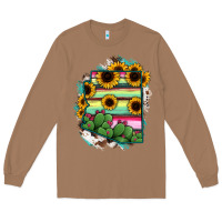 Toasted Coconut Arizona Map Sunflower Cactus Serape Long Sleeve Tee - RanaPortraitStore