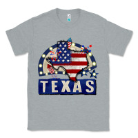 Heather Grey texas 4th of july Classic Tee - CowGirlArtShop