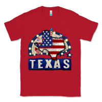 Red texas 4th of july Classic Tee - CowGirlArtShop