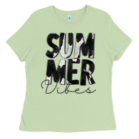Matcha Summer Vibes Black White Cowhide Ladies Tee - CowCowDesign