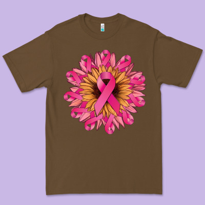 Cancer Ribbon Sunflower Cancer Awareness Premium Tee Designed By Howdyjamesfarm