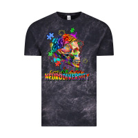 Cloud Black Embrace neurodiversity Vintage Tee - FaDigitalArtStudio