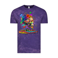 Cloud Purple Embrace neurodiversity Vintage Tee - FaDigitalArtStudio