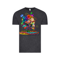 Vintage Black Embrace neurodiversity Vintage Tee - FaDigitalArtStudio